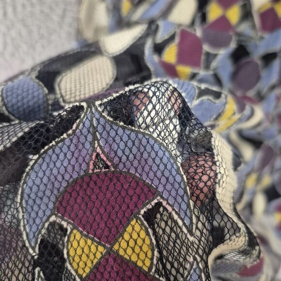 Anthropologie Maeve Dress Chelan Lace Overlay Dress Sleeveless Blue Multi 0 - Picture 4 of 9